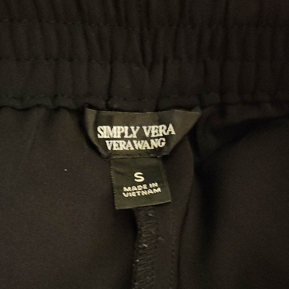 Simply Vera Vera Wang Black Pants with Cream Accents - Picture 2 of 6